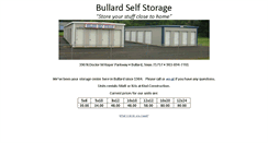 Desktop Screenshot of bullardstorage.com